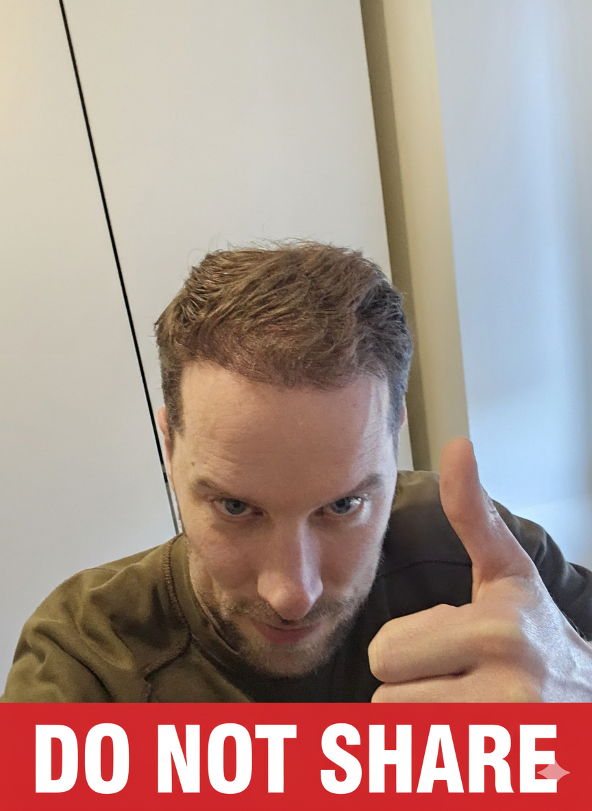 Haartransplantatie na 4 maanden — volle haarlijn en hersteld volume